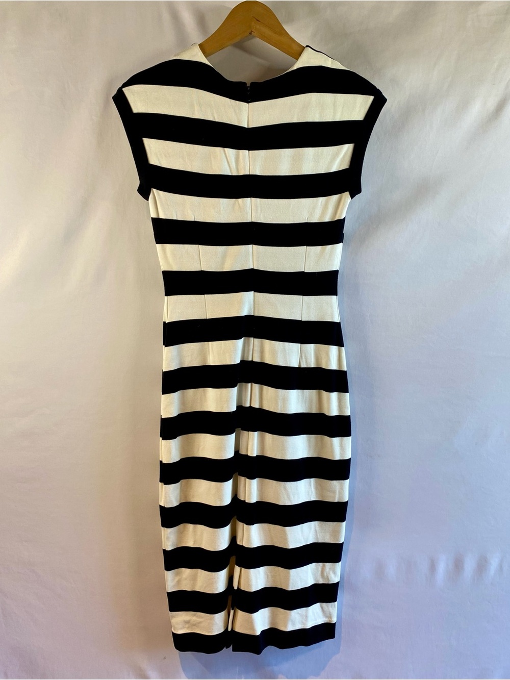 Banana Republic Rugby Stripe Ponte Cap Sleeve Sheath Dress, size 2 - Picture 3 of 8